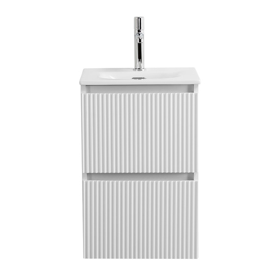 Тумба подвесная с раковиной BelBagno 40 см UNO-MINI-400-2C-SO-BO, bianco opaco - фото 