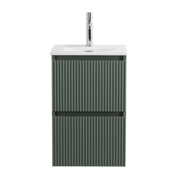 Тумба подвесная с раковиной BelBagno 40 см UNO-MINI-400-2C-SO-VO, еловый матовый - фото 