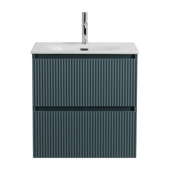 Тумба подвесная с раковиной BelBagno 70 см UNO-700-2C-SO-AO, голубой матовый - фото 