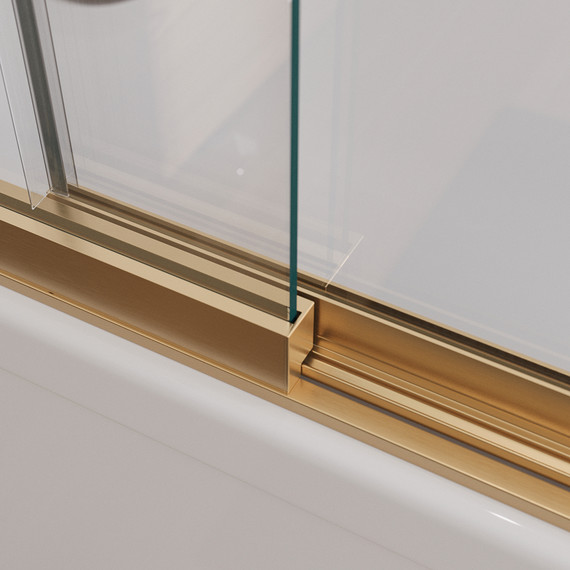 Шторка для ванны Cezares 90 см SLIDER-FIX-VF-11-90/150-C-BORO, брашированное золото/прозрачное - фото 5