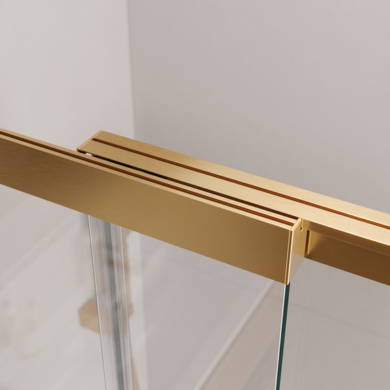 Шторка для ванны Cezares 90 см SLIDER-FIX-VF-11-90/150-C-BORO, брашированное золото/прозрачное - фото 6