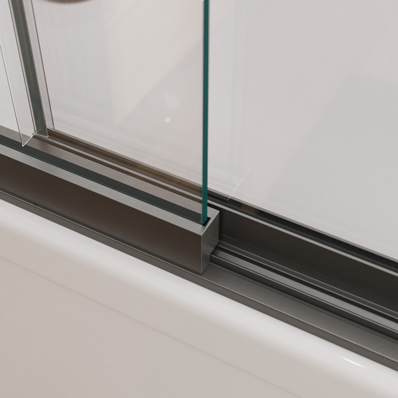 Шторка для ванны Cezares 90 см SLIDER-FIX-VF-11-90/150-C-GM, оружейная сталь/прозрачное - фото 5