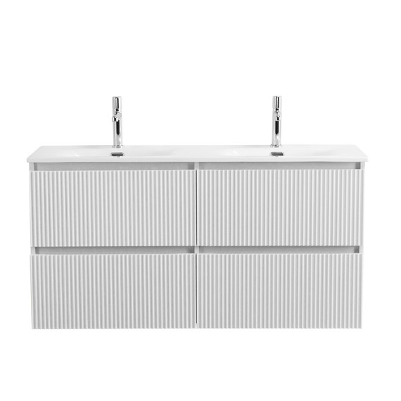 Тумба подвесная с раковиной BelBagno 120 см UNO-1200-4C-SO-BO, bianco opaco - фото 