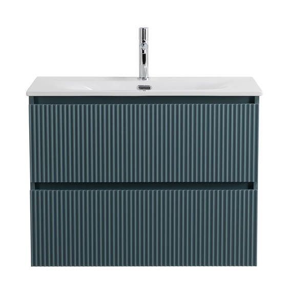 Тумба подвесная с раковиной BelBagno 90 см UNO-900-2C-SO-AO, голубой матовый - фото 