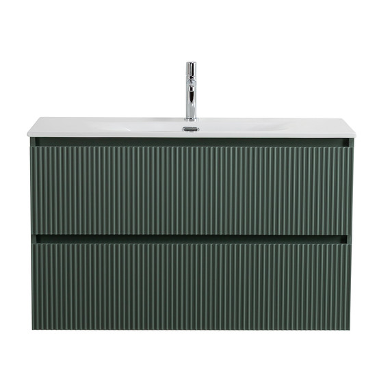 Тумба подвесная с раковиной BelBagno 100 см UNO-MINI-1000-2C-SO-VO, еловый матовый - фото 
