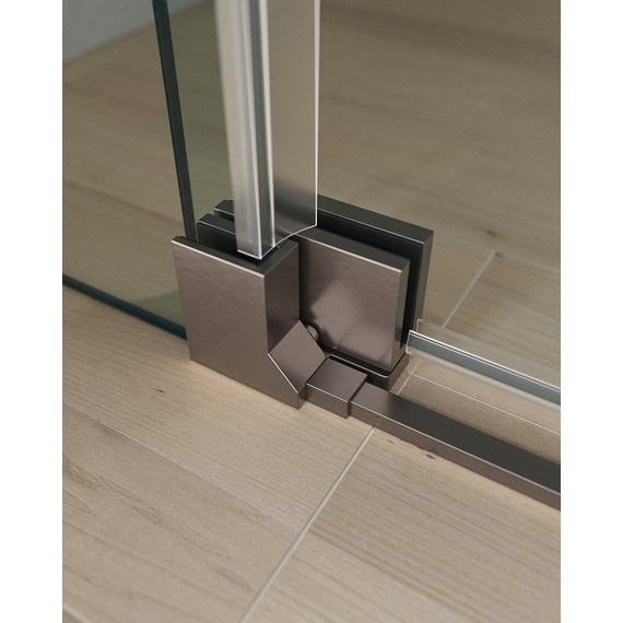 Душевая дверь Cezares 90 см SLIDER-B-1-90/100-C-GM (стекло 8 мм) оружейная сталь/прозрачное - фото 2