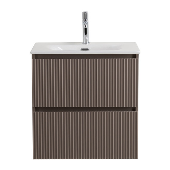 Тумба подвесная с раковиной BelBagno 50 см UNO-MINI-500-2C-SO-СO, бежевый матовый - фото 