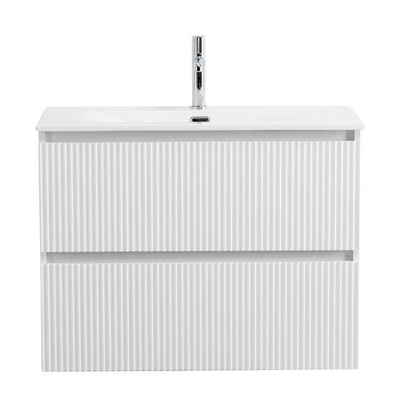 Тумба подвесная с раковиной BelBagno 90 см UNO-MINI-900-2C-SO-BO, bianco opaco - фото 