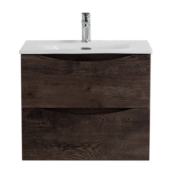 Тумба подвесная с раковиной BelBagno 50 см MARINO-CER-MINI-500-2C-SO-RNG-P, rovere nature grigio - фото 