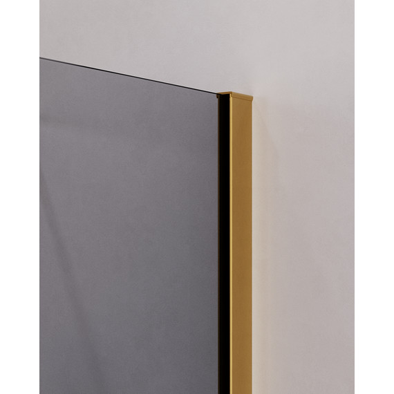 Душевое ограждение Cezares 80x(90-100) SLIDER-AH-1-80-90/100-GRIGIO-BORO (стекло 8 мм) брашированное золото/тонированное - фото 2
