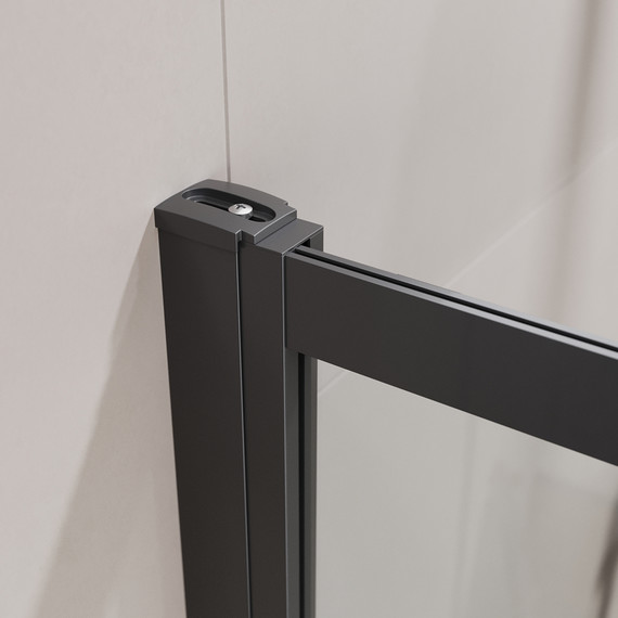 Шторка для ванны Cezares 90 см SLIDER-FIX-VF-11-90/150-C-NERO, чёрный/прозрачное - фото 4