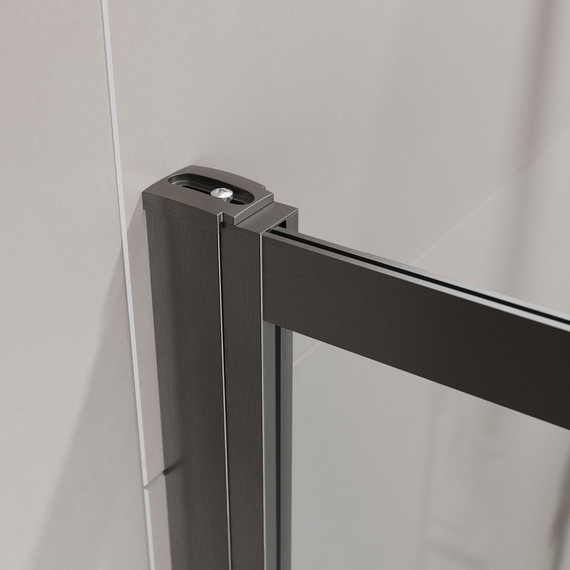 Шторка для ванны Cezares 90 см SLIDER-FIX-VF-11-90/150-C-GM, оружейная сталь/прозрачное - фото 4