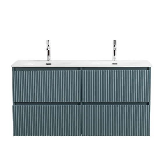 Тумба подвесная с раковиной BelBagno 120 см UNO-1200-4C-SO-AO, голубой матовый - фото 