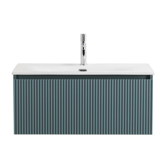 Тумба подвесная с раковиной BelBagno 80 см UNO-800-1C-SO-AO, голубой матовый - фото 