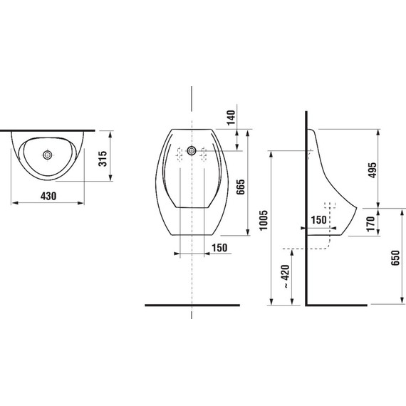 Писсуар подвесной Roca Access ZRU9310181 - фото 6