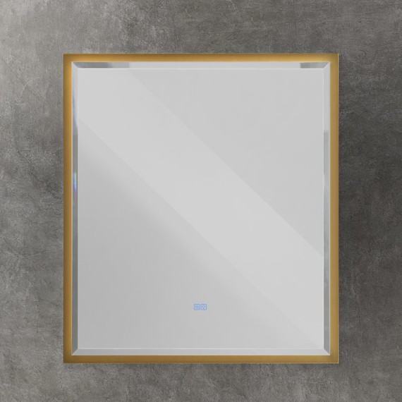 Зеркало Cezares 80 см CZR-SPC-INT-800-900-LED-TCH-WARM-BORO, брашированное золото - фото 2