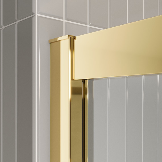 Душевое ограждение BelBagno 800 LUCE-A-2-80-C-ORO, золото/прозрачное - фото 6