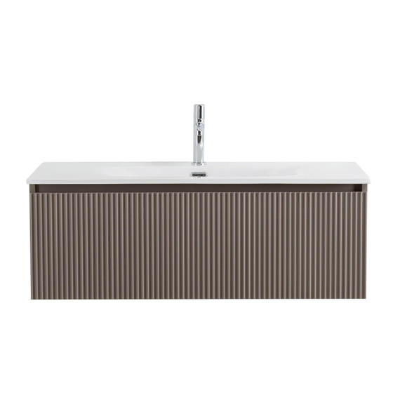 Тумба подвесная с раковиной BelBagno 100 см UNO-1000-1C-SO-СO, бежевый матовый - фото 
