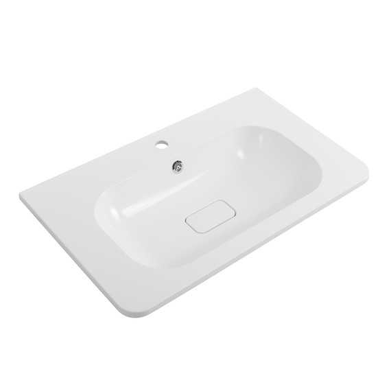 Тумба подвесная с раковиной Cezares 80 см RELAX-800-2C-SO-BORO-P, брашированное золото - фото 2