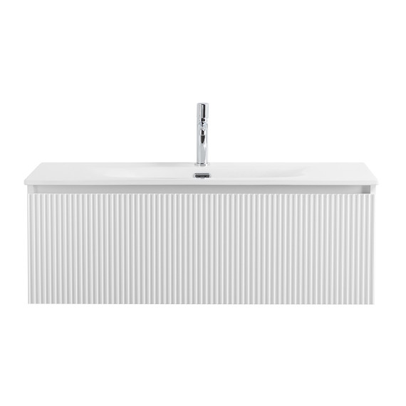 Тумба подвесная с раковиной BelBagno 100 см UNO-1000-1C-SO-BO, bianco opaco - фото 