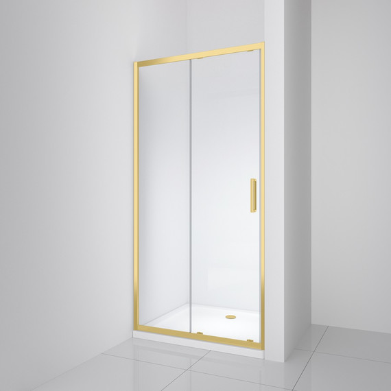 Душевая дверь BelBagno 100 см LUCE-BF-1-100-C-ORO, золото/прозрачное - фото, картинка 2 Душевая дверь BelBagno 100 см LUCE-BF-1-100-C-ORO, золото/прозрачное - фото 2