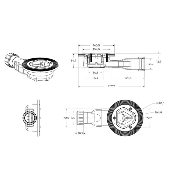 Каменный поддон BelBagno 140 см TRAY-MR-UNO-AH-140/90-35-W-BO - фото 6