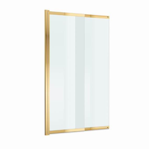 Шторка для ванны BelBagno 100 см LUCE-VF-11-100/145-C-ORO, золото/прозрачное - фото 4