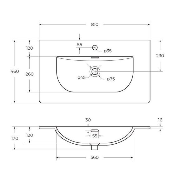 Тумба подвесная с раковиной BelBagno 80 см UNO-800-1C-SO-AO, голубой матовый - фото 4