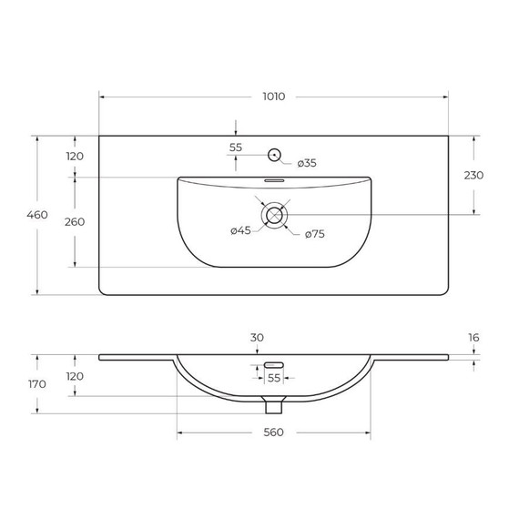 Тумба подвесная с раковиной Belbagno 100 см KRAFT-1000-2C-SO-GSO (раковина BB-8099-100) тёмно-серый матовый - фото 4