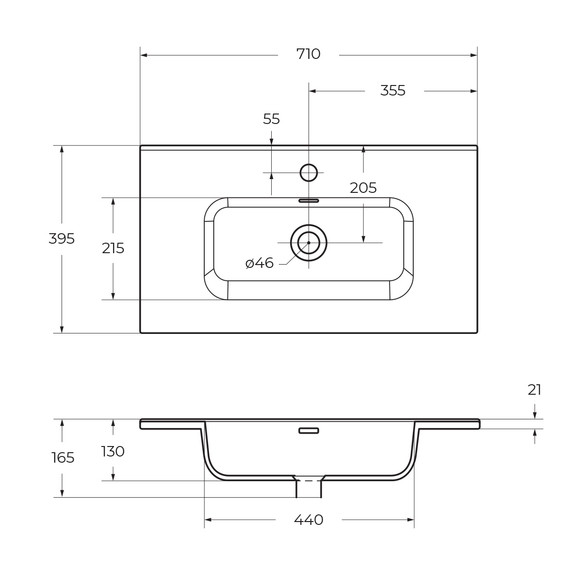 Тумба подвесная с раковиной Belbagno 70 см KRAFT 39-700/390-2C-SO-VO (раковина BB700/390ETL) еловый матовый - фото 5
