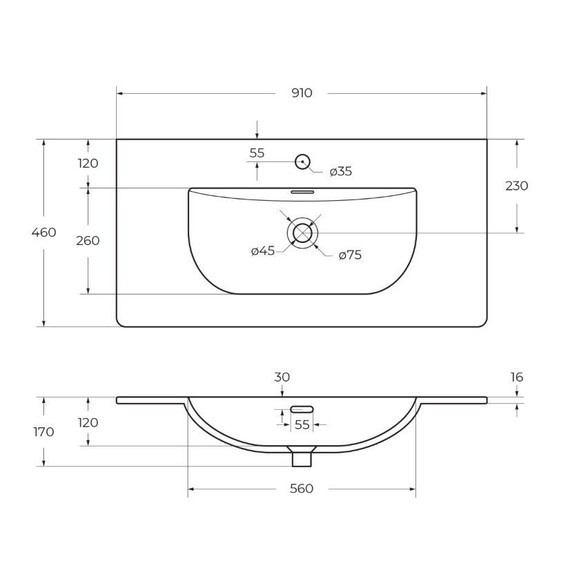 Тумба подвесная с раковиной Belbagno 90 см KRAFT-900-2C-SO-VO (раковина BB-8099-90) еловый матовый - фото 4