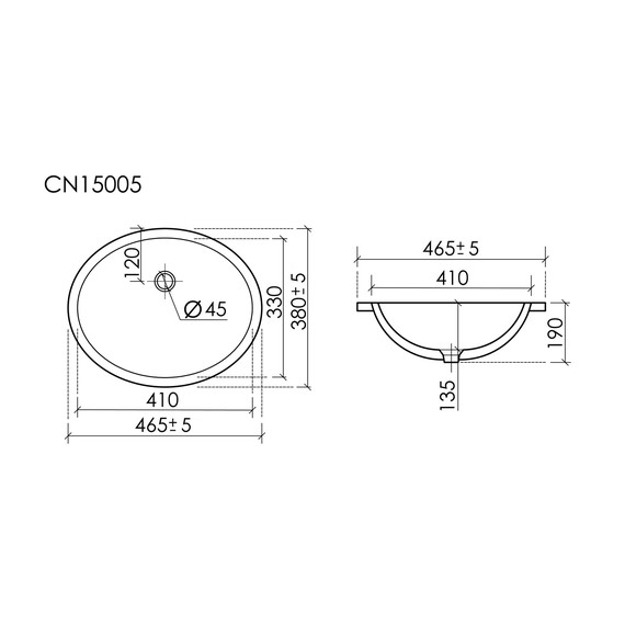 Раковина врезная под столешницу Ceramicanova Era 46 см CN15005 - фото 6