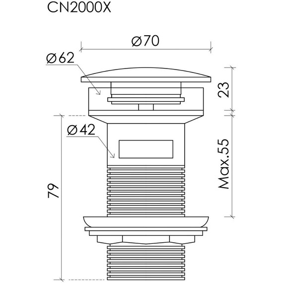 Донный клапан Ceramicanova CN2000X, белый - фото 2