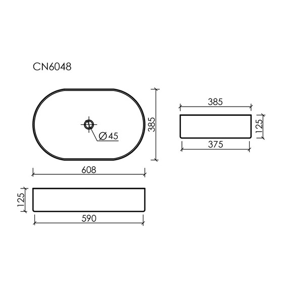 Раковина-чаша Ceramicanova Element 60 см CN6048 - фото 9