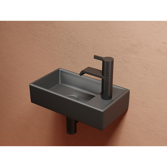 Раковина подвесная Ceramicanova Element 40 см L CN6051LMDH, тёмный антрацит матовый - фото 4