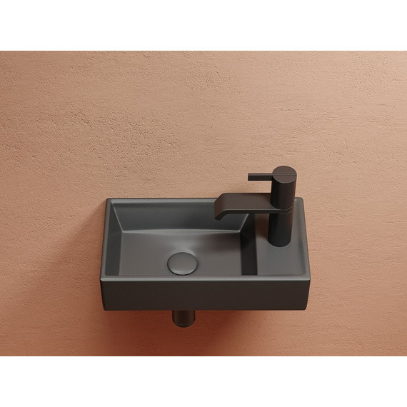 Раковина подвесная Ceramicanova Element 40 см L CN6051LMDH, тёмный антрацит матовый - фото 3