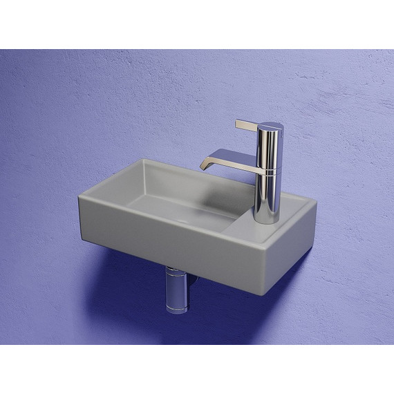 Раковина подвесная Ceramicanova Element 40 см L CN6051LMH, антрацит матовый - фото 2