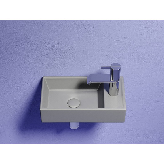 Раковина подвесная Ceramicanova Element 40 см L CN6051LMH, антрацит матовый - фото 4