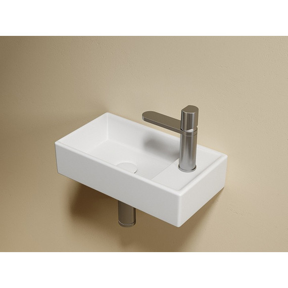 Раковина подвесная Ceramicanova Element 40 см L CN6051LMW, белый матовый - фото 2