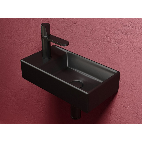 Раковина подвесная Ceramicanova Element 40 см R CN6051RMB, чёрный матовый - фото 