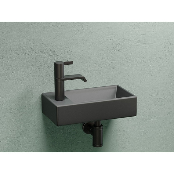 Раковина подвесная Ceramicanova Element 40 см R CN6051RMDH, темный антрацит матовый - фото 3