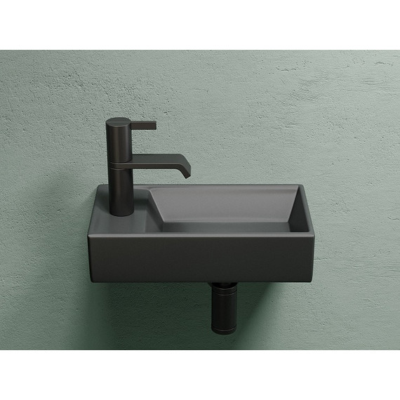 Раковина подвесная Ceramicanova Element 40 см R CN6051RMDH, темный антрацит матовый - фото 4