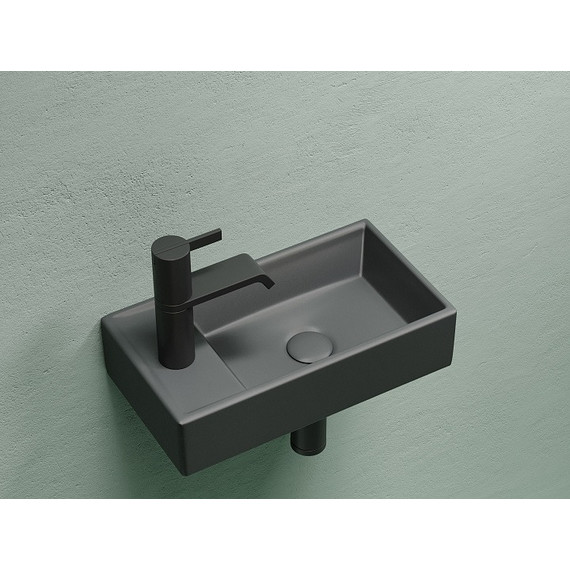 Раковина подвесная Ceramicanova Element 40 см R CN6051RMDH, темный антрацит матовый - фото 