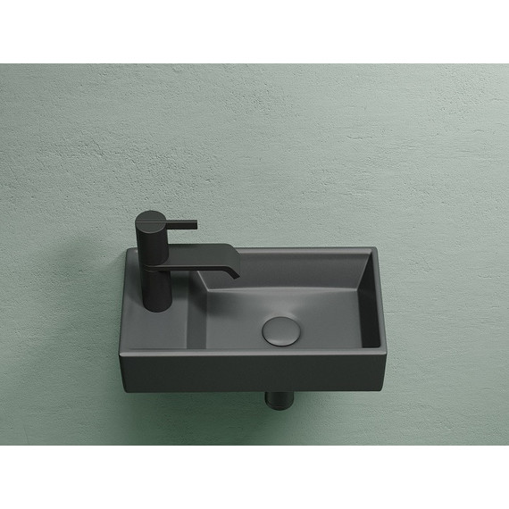 Раковина подвесная Ceramicanova Element 40 см R CN6051RMDH, темный антрацит матовый - фото 5