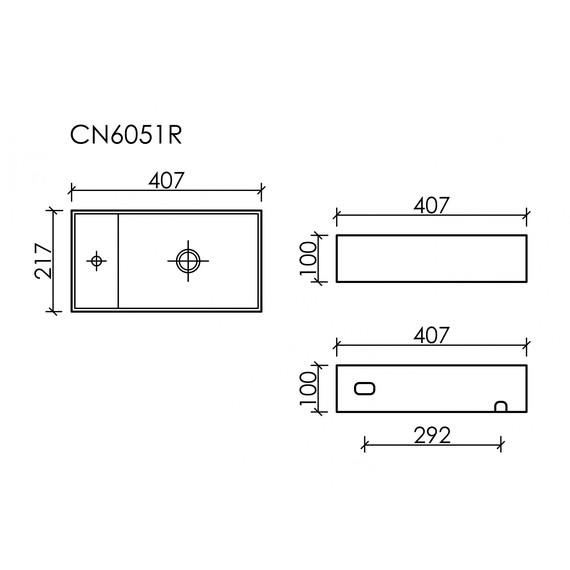 Раковина подвесная Ceramicanova Element 40 см R CN6051RMH, антрацит матовый - фото 7