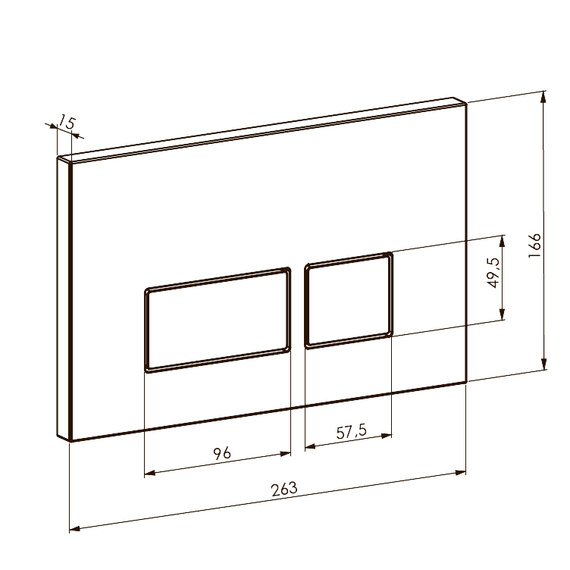 Кнопка смыва Boheme 664-BR, бронза - фото 2