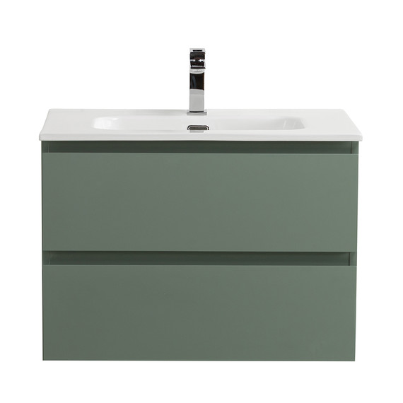 Тумба подвесная с раковиной Belbagno 70 см KRAFT-700-2C-SO-VO (раковина BB700ETL) еловый матовый - фото 