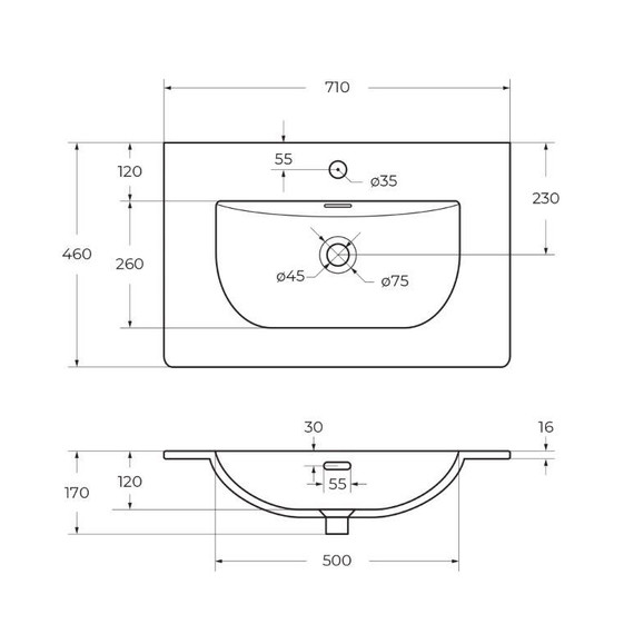 Тумба подвесная с раковиной Belbagno 70 см KRAFT-700-2C-SO-VO (раковина BB-8099-70) еловый матовый - фото 4