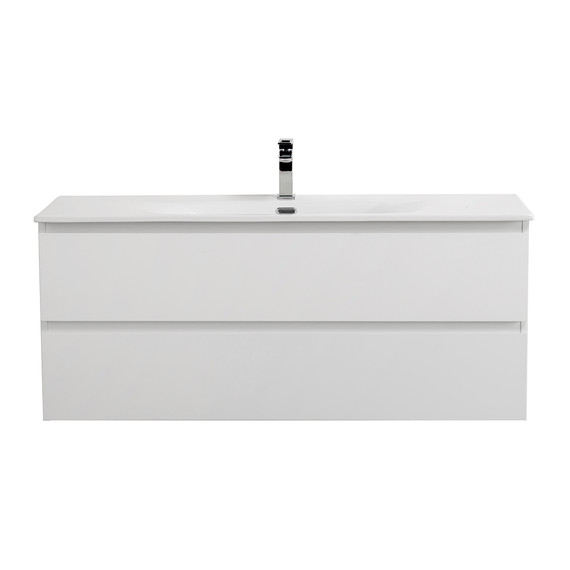 Тумба подвесная с раковиной Belbagno 120 см KRAFT-1200-2C-SO-BO (раковина BB-8099-120) bianco opaco - фото 