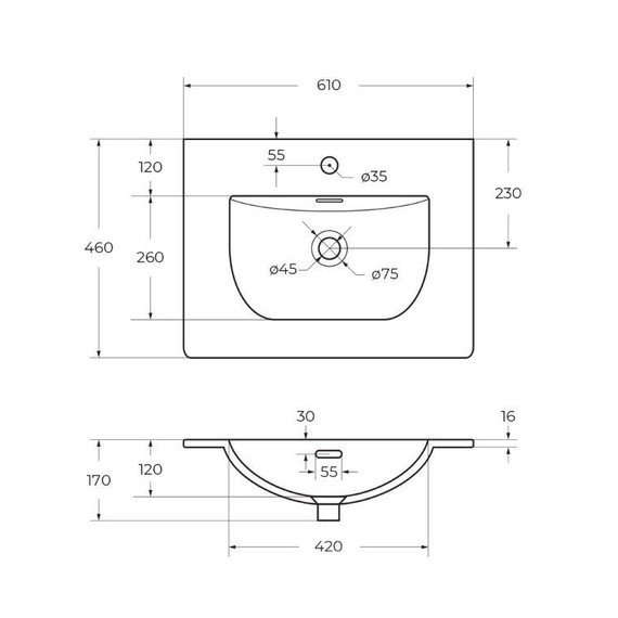 Тумба подвесная с раковиной Belbagno 60 см KRAFT-600-2C-SO-AO (раковина BB-8099-60) голубой матовый - фото 4